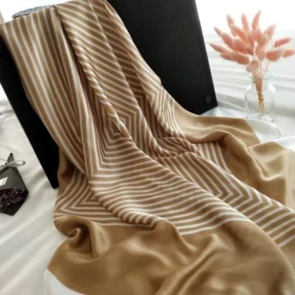 Women Satin Silk Square Scarf/Shawl - Picture 4 of 4